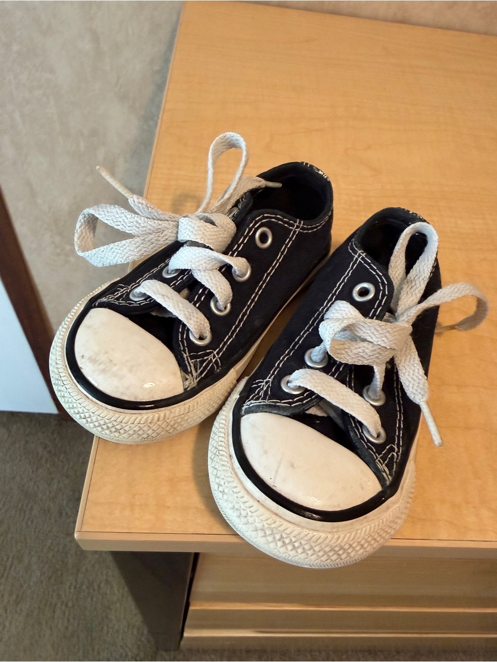 Converse Black and White Low-Top Toddler Sneakers